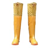 【Utilisations multiples】Ceinture en toile réglable avec boucles à dégagement rapide et élastique pour plus de confort. Cuissardes pour hommes et femmes avec bottes adaptées à la pêche, à la chasse, aux marais, aux ruisseaux, aux étangs, à l'agriculture, au jardinage, à l'exploitation minière, au lavage de voiture et à de nombreuses autres situations quotidiennes salissantes.