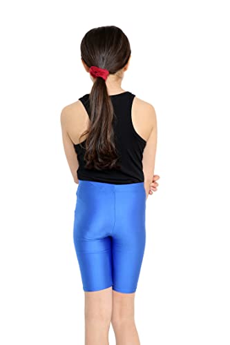 Loxdonz Girls Volleyball Dance Biker Shorts Youth Athletic Running Yoga Gym Spandex Shorts Summer Pants Cycling Shorts (11-12 Years, Royal Blue) #TOP3