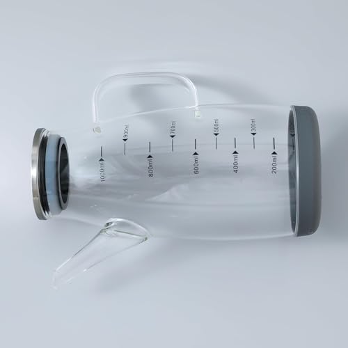 Image of The Better Home Glass Oil Bottle Dispenser 1000 ML (1Pcs) Large Glass Oil Dispenser Bottle with Lid | Leakproof Glass Oil and Vinegar Dispenser with Measurement | Olive Oil Bottle Dispenser