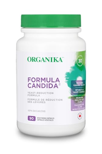 Organika - Organika Canadian-Made Formula Candida- Yeast Reduction Formula, Feminine Health Support, Probiotics, All Natural Herbal Blend- 90vcaps - -16%