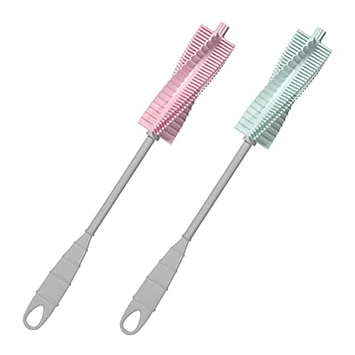 IWOWHERO 2 Piezas Cepillo para Chupete Cepillo para Biberones Cepillo De Mango Largo Biberón Cepillo para Fregar Botellas Limpiador De Cepillos para Biberones Depurador De Biberones Páginas