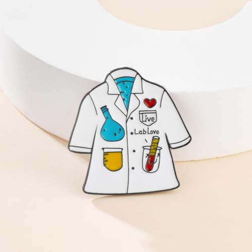 Image of Science and Medical Microscope Brooch,Colorful Enamel Lab Pin Jewelry for Scientists Laboratory Enthusiasts Badge Gifts