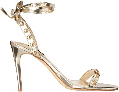 NINE WEST Women's Istelle3 Heeled Sandal, Gold, 6.5 | Image 5