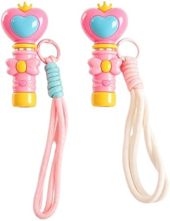 2Pcs 0.17oz Princess Travel Atomizer Bottles, Heart Bow Mini Spray Vessels with Keychain & Strap, Compact Portable Vials for Daily Outdoor Transit image 2