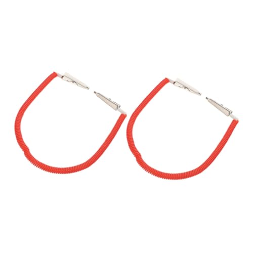 Anneome 2pcs Metal Chain Napkin Clip Straps for Tooth Holders Reusable Napkin Holder Spring Clip