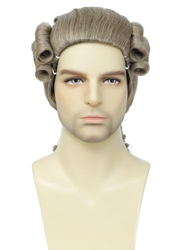 Image of Judge Colonial Wig Washington Halloween Costume Cosplay Party Wig Funny Crazy Wigs (Blonde)