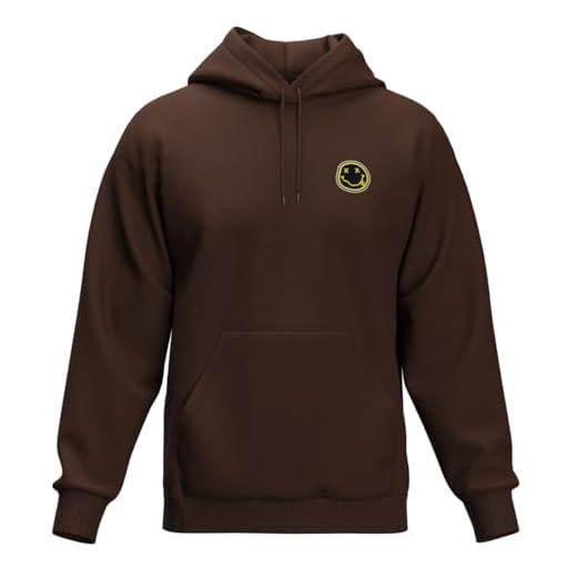 Casaco De Moletom Blusa De Frio Estampado Bolso Canguru Com Capuz (BR, Alfa, GG, Regular, Regular, CAFÉ)