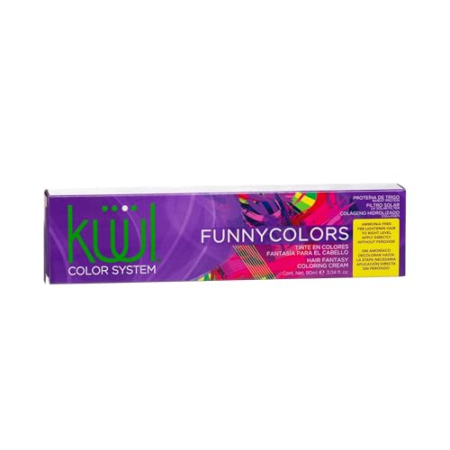 Listado de Colorante Verde del mes. 42 KÜÜL - Color System Funny Colors Tinte Semipermanente Cabello Color Verde 90 ml, con Aceite de Coco, Filtro UV y Colágeno, Prolonga Intensidad del Color, Aporta Hidratación,...
