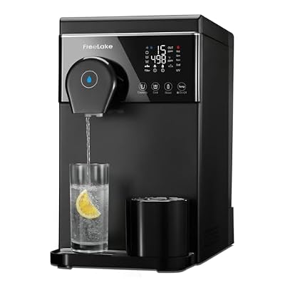 FreeLake Countertop Reverse Osmosis Water Filter with Instant Hot and Ice-Cold Water, 6-Stage RO with UV, Smart TDS Monitor, Tank or Direct Connect, 3:1 Low Waste, for Home and Office