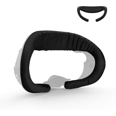 UPOK Ice Silk Face Pad Cushion Compatible with AMVR Facial Interface - Breathable Facial Pad Replacement Comfort Accessories for Meta/Oculus Quest 3 (Black, 0.63 inch) Cover
