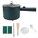 TOPINCN Elektrischer Kochtopf 1.8L Nonstick Food Grade 2 Temperaturmodus 6 Funktion Elektroherd mit Langem Griff FüR die Hausmannskost