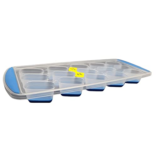 Bandeja para cubitos de hielo flexible de silicón azul miniatura 3