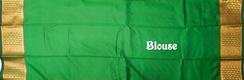 Image of VFCollections Women's Kanchipuram Silk Pure Pattu Sarees With Blouse