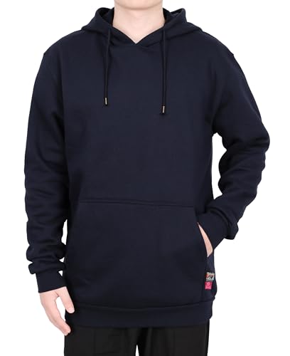 Image of VATRENUS FR Hoodies for Men Pullover 10.5oz Cotton Fleece Flame Resistant Jacket Fire Retardant Welding Sweatshirts