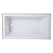 Kingston Brass Aqua Eden VTAP543022L 54-Inch Acrylic Alcove Tub with Left Hand Drain, White