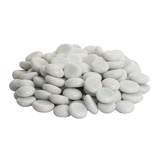 Seawave Creatures Glossy Shiny Round Glass Pebbles for Fish Tank Aquarium Garden Home Outdoor Pathways Decoration (White, 500g) (B09M789TZY) Amazon Price History, Amazon Price Tracker