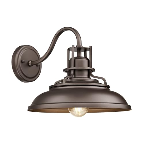 FEMILA Outdoor Barn Light Fixture, 12" Oil Rubbed Bronze Exterior