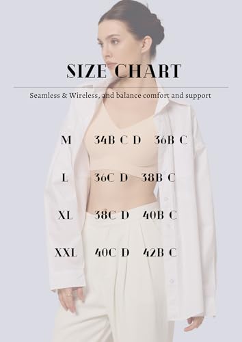 Wireless Bras for Women No Underwire Seamless Bra Full Coverage V Neck Push Up Bralette Ultra Comfortable Tshirt Bra2