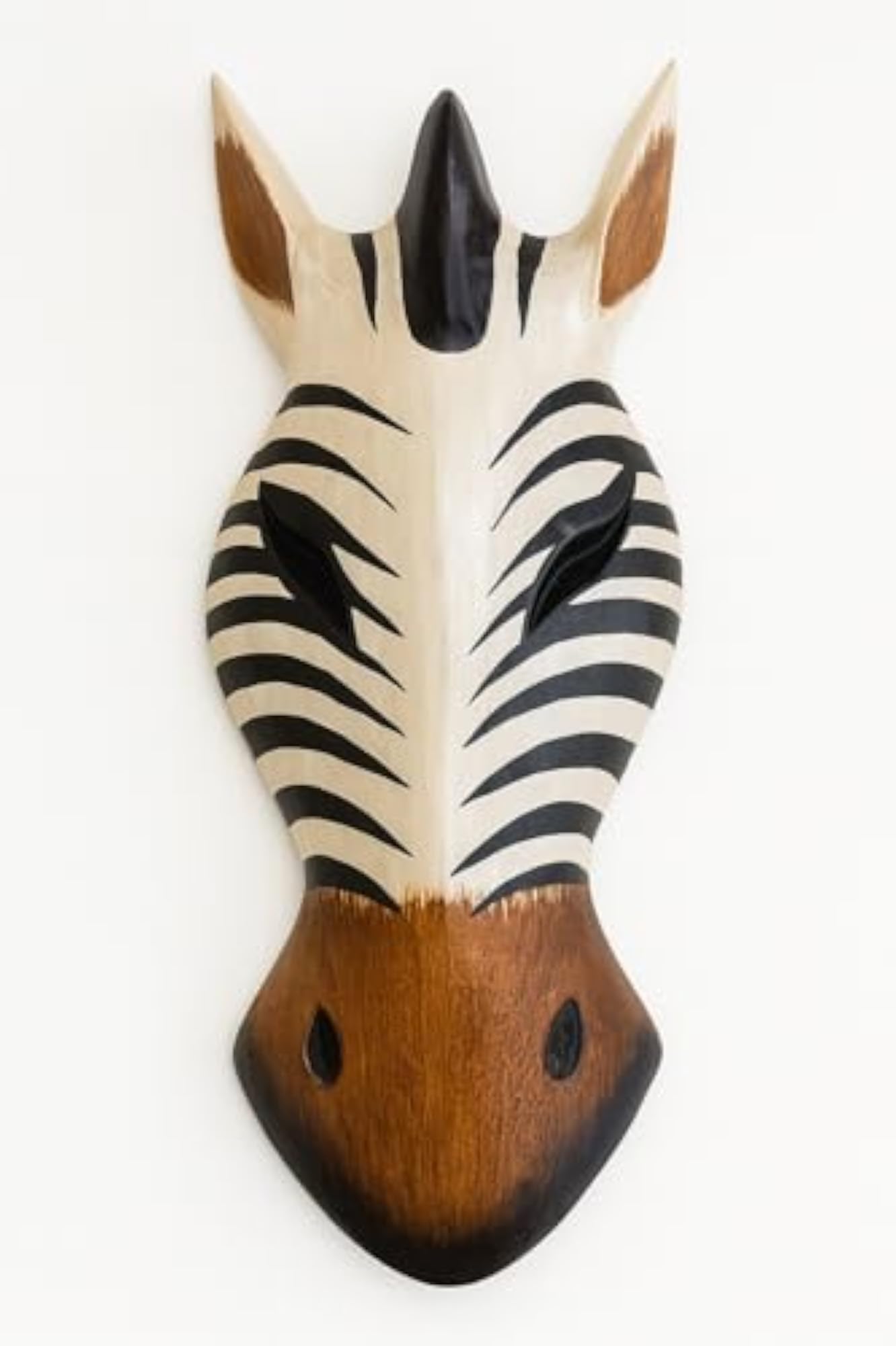African Mask Wall Hanging Zebra Brown Nose Giraffe