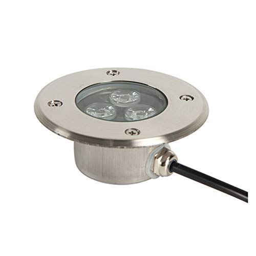 Faretto Incasso A Terra, Faretto Subacqueo Incasso 3W 330lm IP68 Segnapasso Led Esterno 12V/24V/220V Corpo Lampada In Acciaio Inox, L'altezza È di Soli 4cm ( Colore : Bianco caldo , Misurare : 220V )