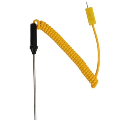 Sonda de temperatura tipo K con mango aislado de acero de 3x200mm para mediciones estables a 1200C