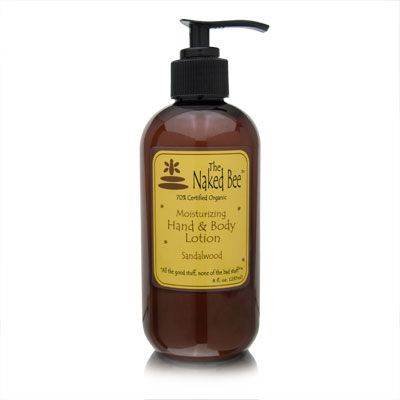 Naked Bee Sandalwood Lotion in 8 oz Bottle with Pump