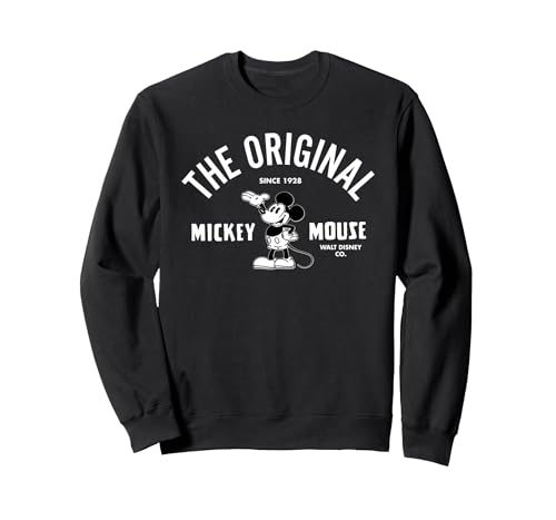 Mickey Mouse The Original 1928 Sudadera, Unisex para adultos, Negro, L