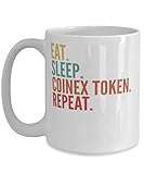 Coinex Token Crypto, Eat Sleep Coinex Token Repeat Mug 15oz, white