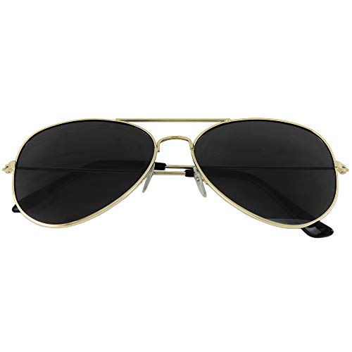 Skeleteen SK-289 Black Gold Aviator Sunglasses thumb #2