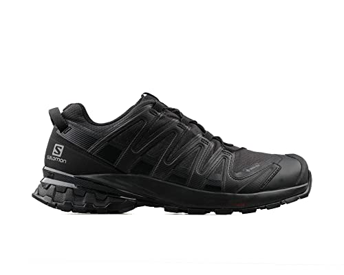 SALOMON XA Pro 3D V8 GTX Trail Running y Senderismo Zapatos Impermeables Versión Más Ligera para Mujer, Black Phantom, 3.5 UK Narrow