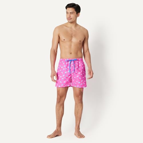 Image of Amazon Essentials Men's Swim Trunks with Mesh Lining, Pockets, Drawstring Closure