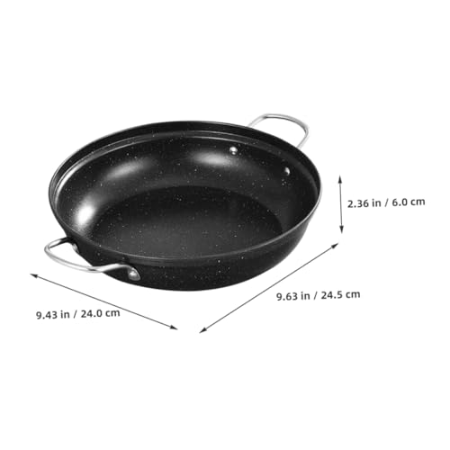 Wok de acero inoxidable SHOWERORO negro 9.45 in x 2.36 in miniatura 5