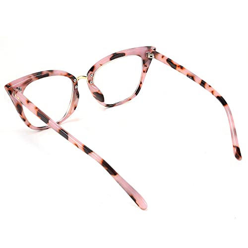Image of ZUVGEES 2 Pack Womens Cute Oversized Cat Eye Blue Light Blocking Reading Glasses Computer Readers