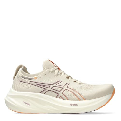 Asics Damen Gel-Nimbus 26 Sneaker, Oatmeal Faded Orange, 38 EU