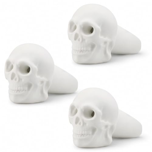 Weysat 3 Pcs Pottery Kiln Peephole Plug, 3-1/2" Tapered Cone, Skull