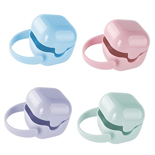 BIUDECO Container Lidded Baby Dummy Strap Clip Storage Box 4pcs Keep Clean Safe