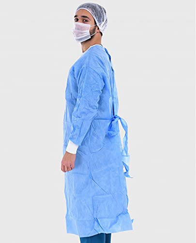 120 Surblouses de Portection Taille L Visiteurs 120 pièces Jetables - sms 40gr/m2 BAY MEDICAL - Vendues par lot de 120