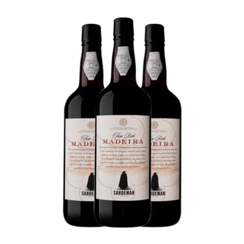 Sandeman Porto Fine Rich Negramoll Madeira 75 cl Vino generoso (Caja de 3 Botellas de 75 cl)