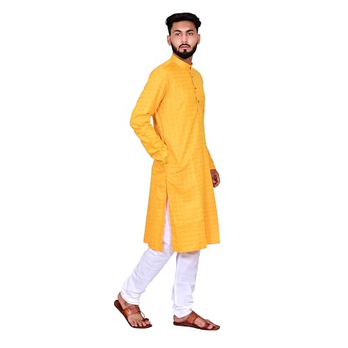 RICHART Blue linen Cotton kurta for men, ethnic tradtional wear, cotton printed kurta pyjama3