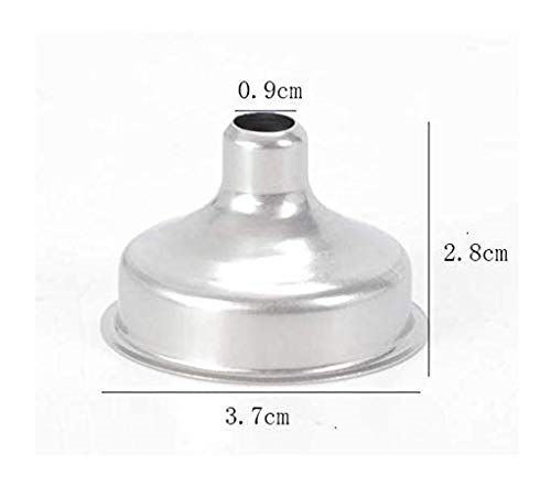 HLLMX 4 PCS Stainless Steel Mini Funnel For Essential Oil Homemade Cosmetics Essential Oils, DIY Lipbalms, Cooking Spices Liquids And Flask Funnel, Silver