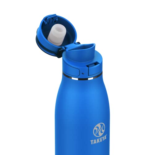 Image of Takeya Traveler Leak-Proof Coffee Mug - Carrying Loop - Insulated Drinkware for Everyday Use - Durable & Portable with Spill-Proof Design - 25 oz, Cobalt