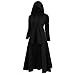 Darringls Gothic Kleidung Damen Elegant Vintage Retro Kleid mit Kapuze Hoodie Jacke Langarm Asymmetrisch Hem Oberteil Kapuzenpullover Pullover Kleid Halloween Cosplay Kostüme