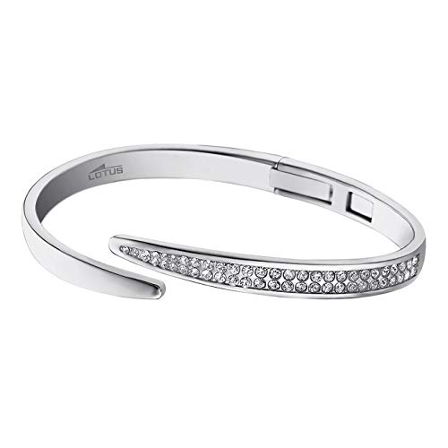 Lotus Pulsera para mujer LS1845-2/1, acero inoxidable, plata, D1JLS1845-2-1, 19 cm, Acero inoxidable