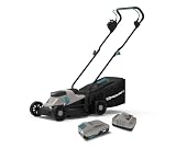 NeoKraft Akku-Rasenmäher 20V – 33 cm Schnittbreite – Kabelloser Mäher mit 30L Fangkorb & 4-facher Schnitthöhenverstellung – Inkl. 4.0Ah Akku & Ladegerät – Kompakt & Leicht - Rasenmäher - Gartenmäher