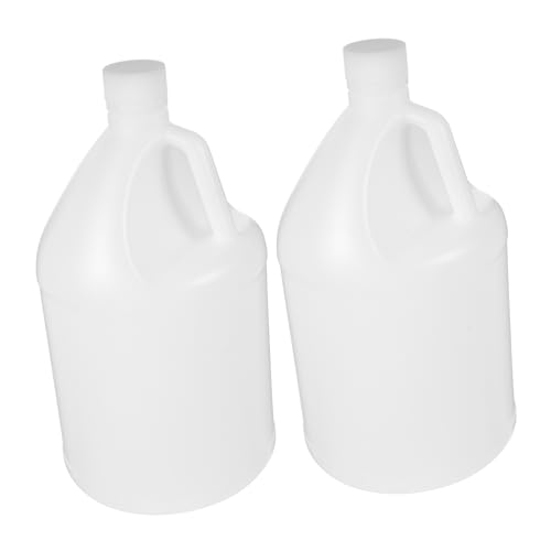 Unomor 2pcs Plastic Barrel White Kettle Milk Bottles with Lids Milk Jugs with Lid Container with Lid Empty Milk Jugs Empty Jugs with Caps Food Containers Storage Containers Jug Water Jug