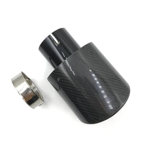 Tubo de escape para coche universal 67-105mm con acabado negro brillante