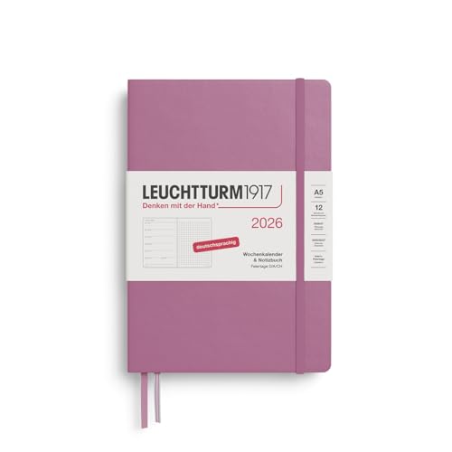 LEUCHTTURM1917 EB[N[J_[&m[ghbg~fBA(A5) 2026N 12 _XeB[Y hCc 372520