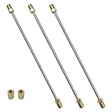 3PCS 3/16' Brake Line Kit with Fittings, 16' Long Stainless Steel Brake Line with Inverted Double Flare Ends, Flexible Brake Line Repair Kit with Standard Tube Nuts Unions (16 Inch)