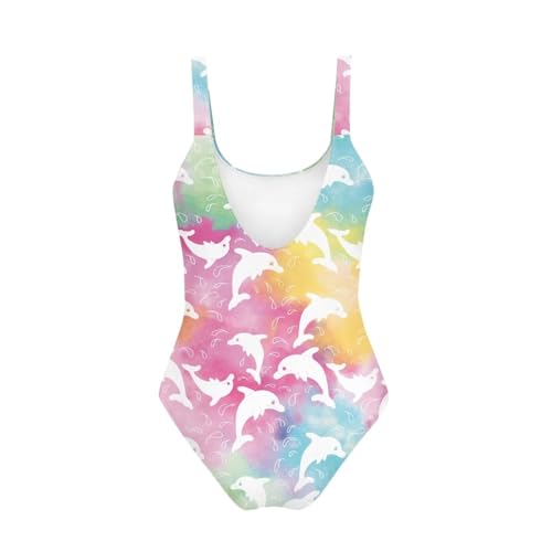 Image of Girls One Piece Swimsuit Beach Sport Athletic Bathing Suits Quick Dry Summer Hawaiian Swimwear for Teens Size 7-20