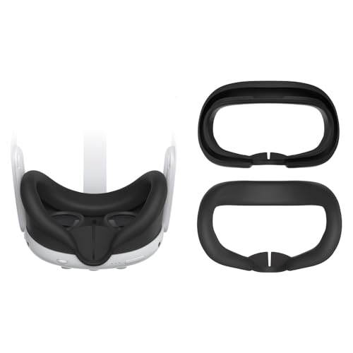 Image of New World Silicone Face Pad Cover for Meta Quest 3, Soft, Durable, Washable, Lightproof Anti-Leakage Face Pad for Oculus /Meta Quest 3 Accessories, Silicon case For Meta Quest 3